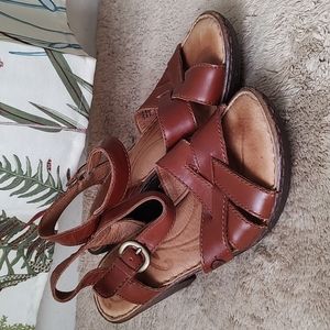 Born brown leather sandals